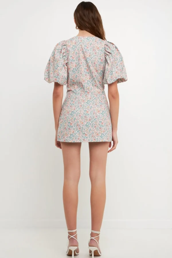 ENDLESS ROSE Shorts & Skorts | Tops*- Floral Cut Detail Mini Skort