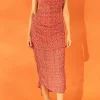 ENDLESS ROSE Bodycon Dresses | Floral Dresses*- Floral Double Spaghetti Tie Mini Slip RED