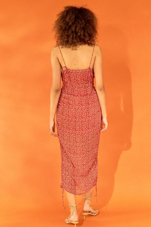 ENDLESS ROSE Bodycon Dresses | Floral Dresses*- Floral Double Spaghetti Tie Mini Slip RED