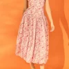 ENDLESS ROSE Tops*- Floral Drop Waist Maxi Dress PINKMULTI