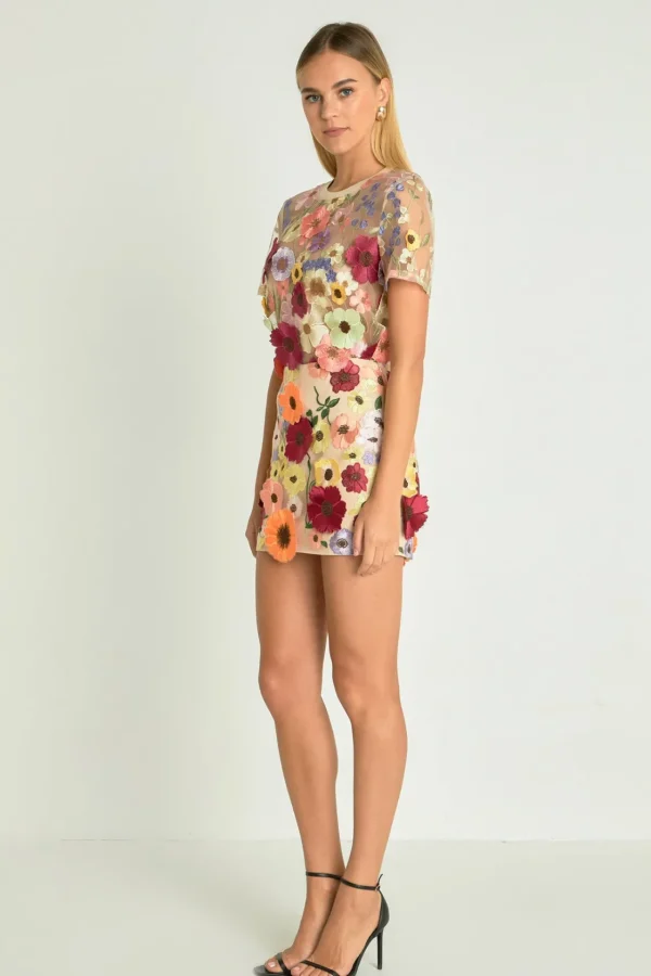 ENDLESS ROSE Skirts | Tops*- Floral Embroidered Mini Skirt MULTI