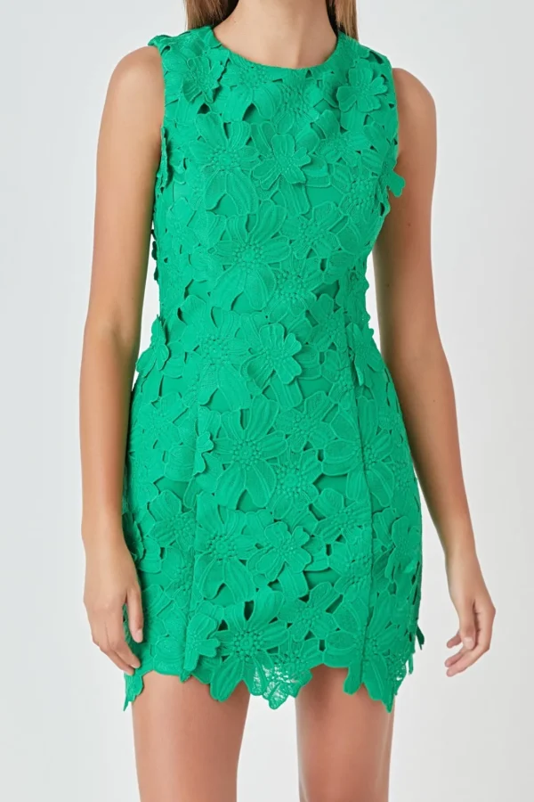 ENDLESS ROSE Floral Dresses | Tops*- Floral Embroidered Mini Dress