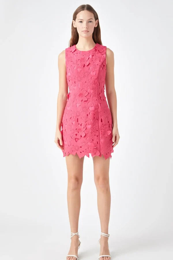 ENDLESS ROSE Floral Dresses | Tops*- Floral Embroidered Mini Dress