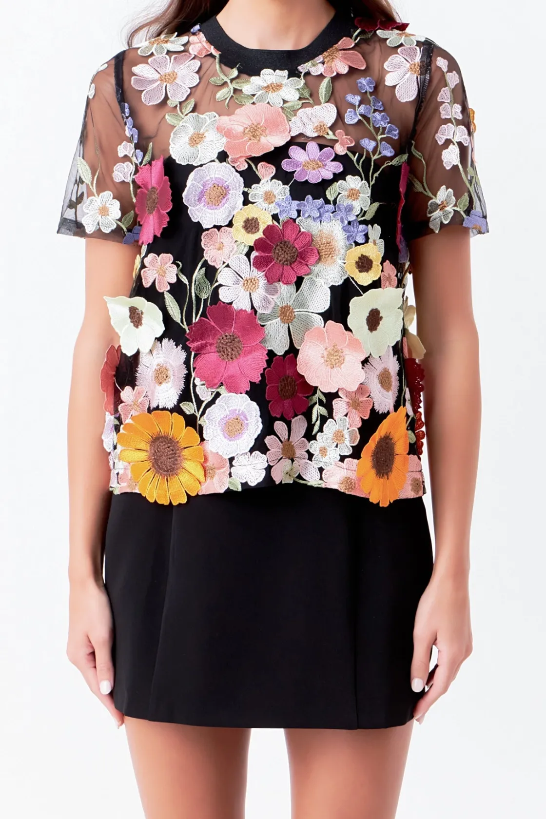 endless_rose__floral_embr_5.webp ENDLESS ROSE Tops*- Floral Embroidered Top