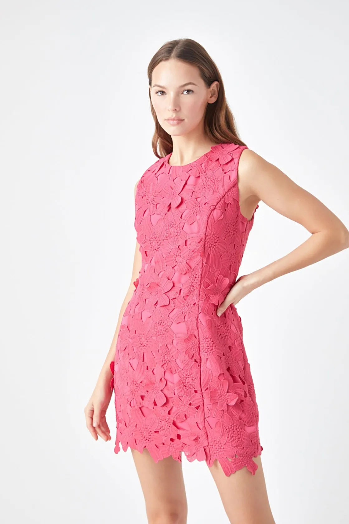 endless_rose__floral_embr_8-1.webp ENDLESS ROSE Floral Dresses | Tops*- Floral Embroidered Mini Dress