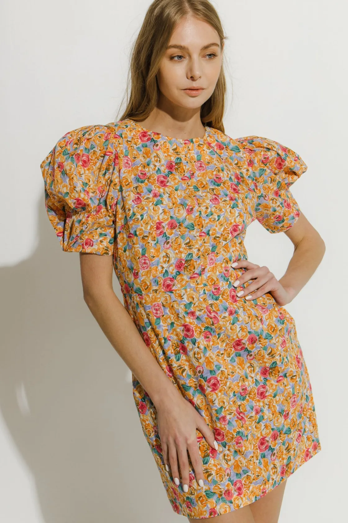 endless_rose__floral_fitt_3-1.webp ENDLESS ROSE Tops*- Floral Fitted Mini Dress MULTI