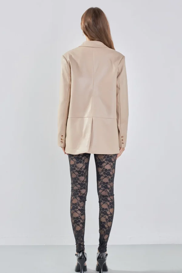 ENDLESS ROSE Pants | Tops*- Floral Lace Leggings BLACK