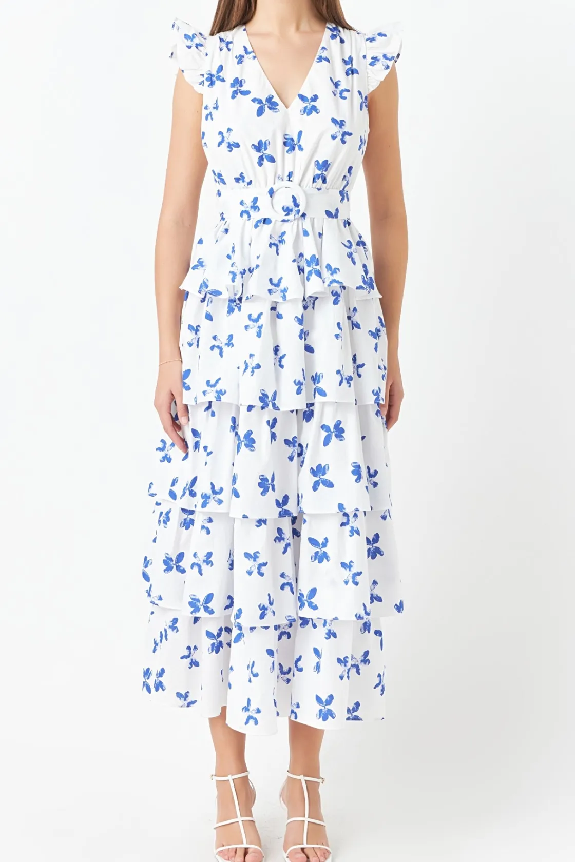 endless_rose__floral_laye_0.webp ENDLESS ROSE Tops*- Floral Layered Long Dress WHITE/BLUE