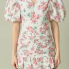 ENDLESS ROSE Matching Sets | Tops*- Floral Linen Puff Sleeve Top IVORY