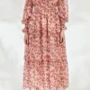 ENDLESS ROSE Print Takeaway | Bow Tie*- Floral Long-Sleeve Maxi Dress PINKMULTI