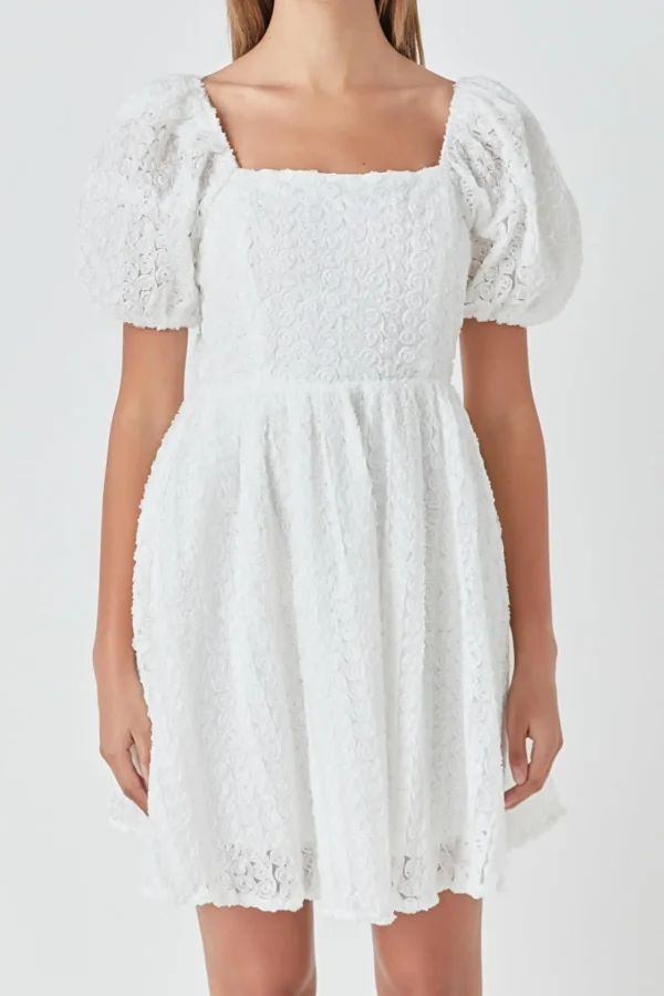 ENDLESS ROSE White Dresses | Tops*- Floral Mini Dress WHITE
