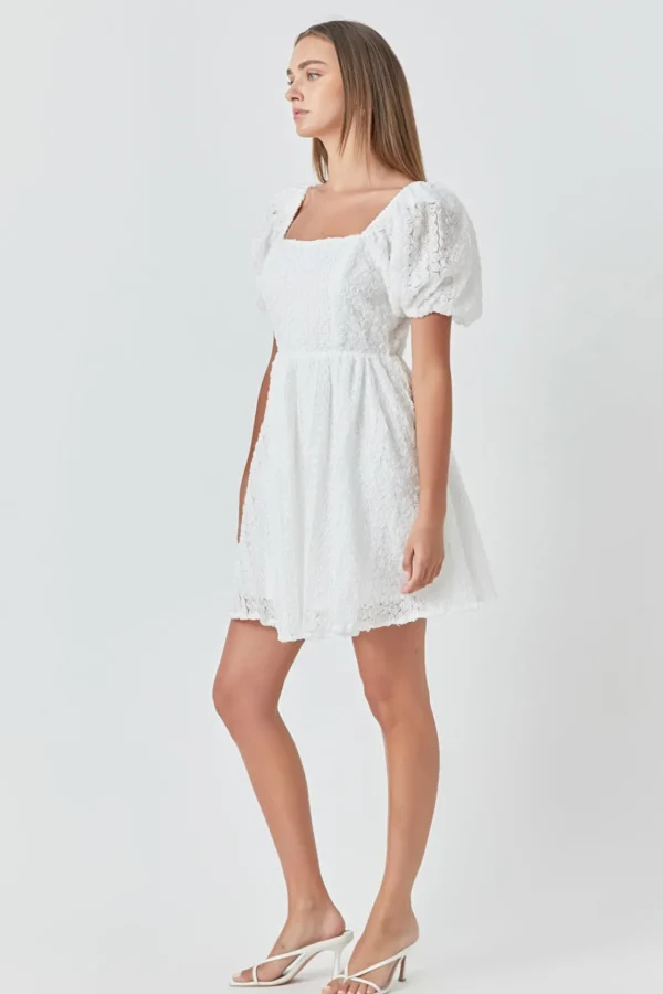 ENDLESS ROSE White Dresses | Tops*- Floral Mini Dress WHITE