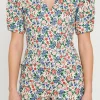 ENDLESS ROSE Tops*- Floral Print V-neck Top IVORYMULTI