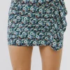 ENDLESS ROSE Skirts | Tops*- Floral Ruffled Skirt NAVYMULTI