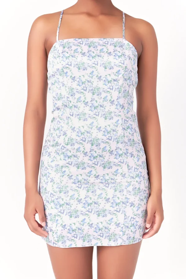 ENDLESS ROSE Bodycon Dresses | Tops*- Floral Satin Mini Dress PINKMULTI