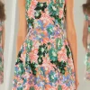 ENDLESS ROSE Tops*- Floral Sequins Mini Dress MULTI
