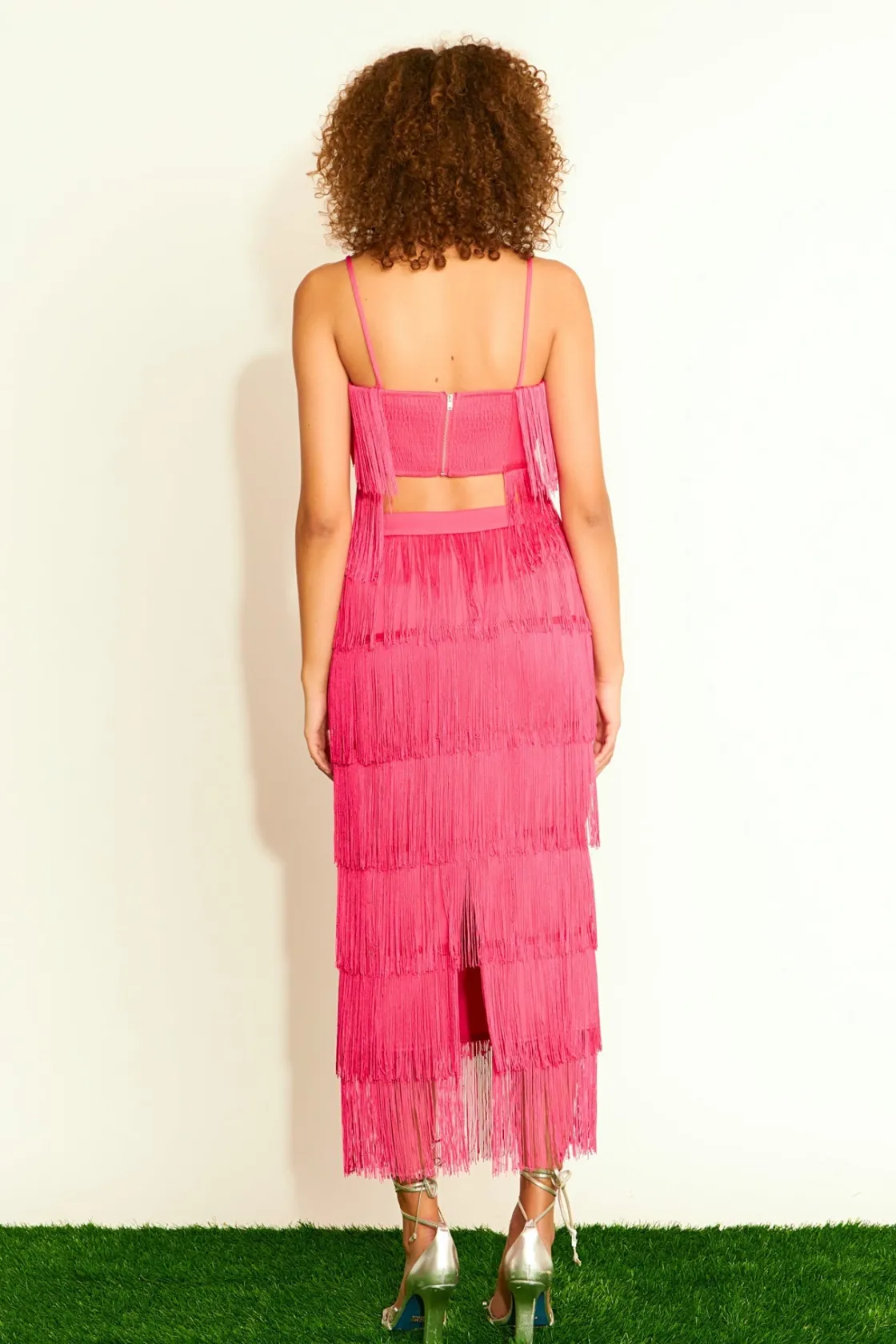 endless_rose__fringe_tier_2-2.webp ENDLESS ROSE Matching Sets | Skirts*- Fringe Tiered Maxi Skirt FUCHSIA