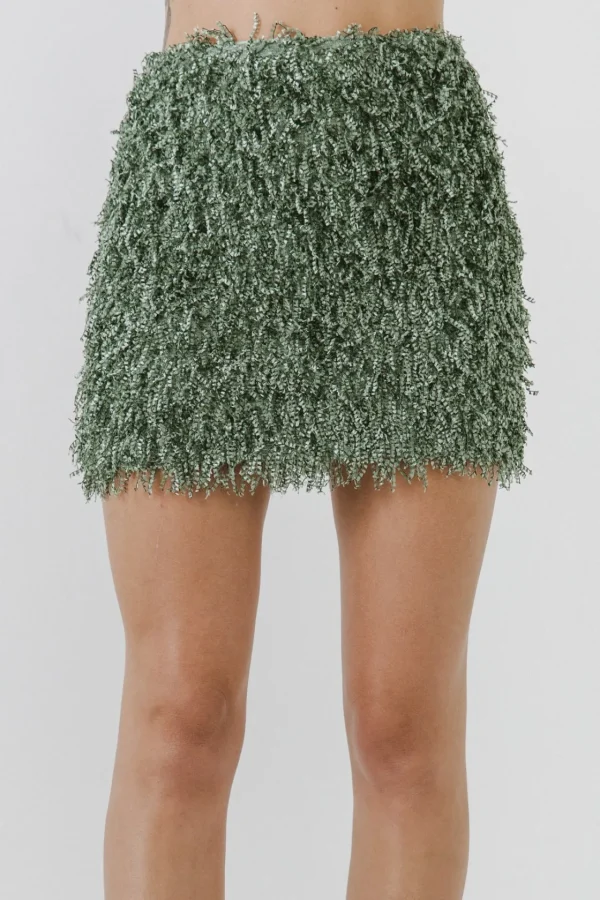 ENDLESS ROSE Skirts | Tops*- Fringed Mini Skirt