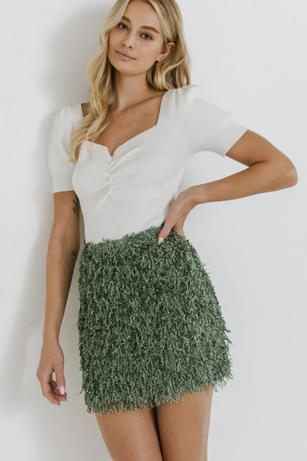 ENDLESS ROSE Skirts | Tops*- Fringed Mini Skirt