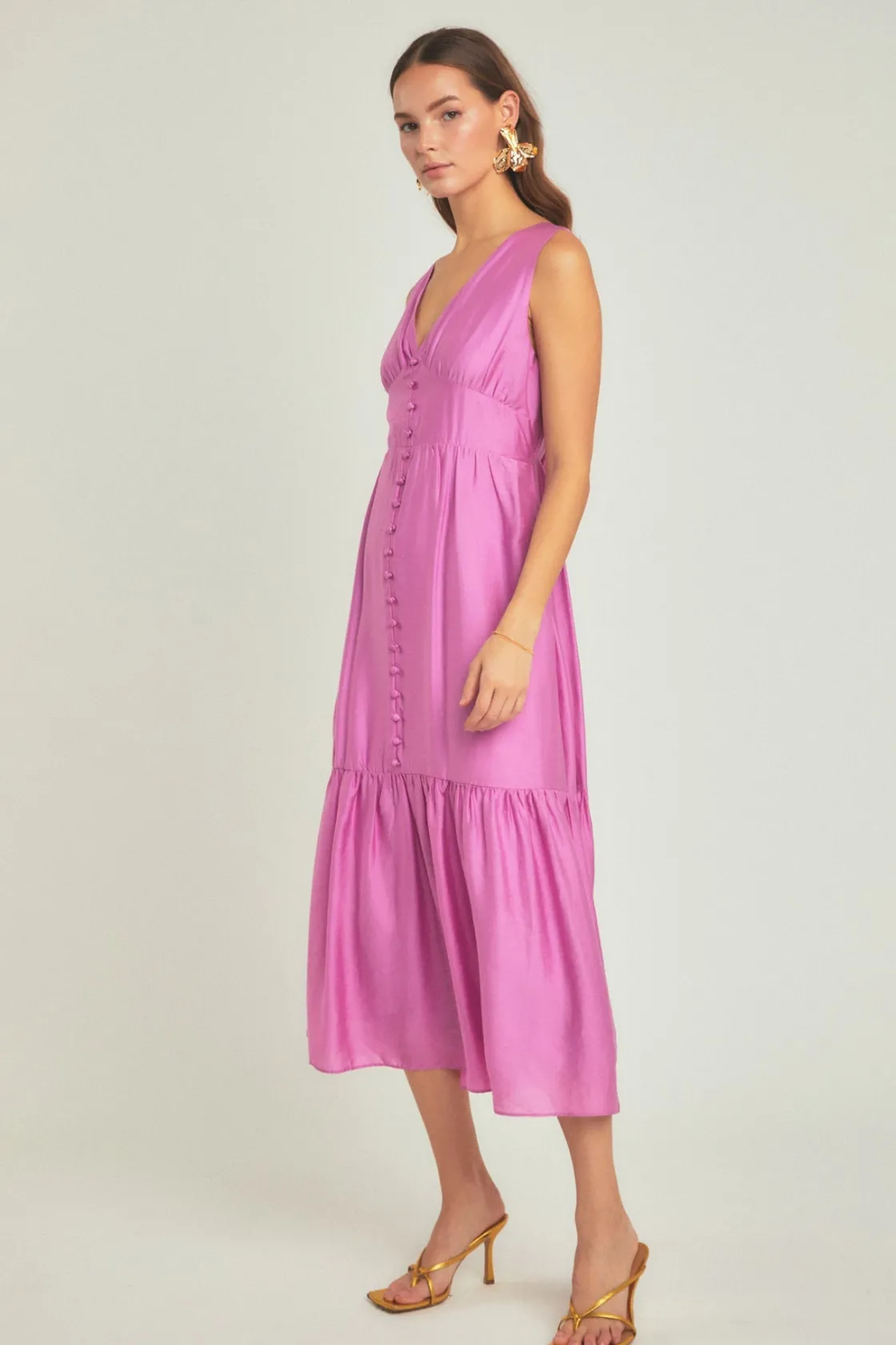 endless_rose__front_butto_1.webp ENDLESS ROSE Tops*- Front Button Dress with Back Bow ORCHID