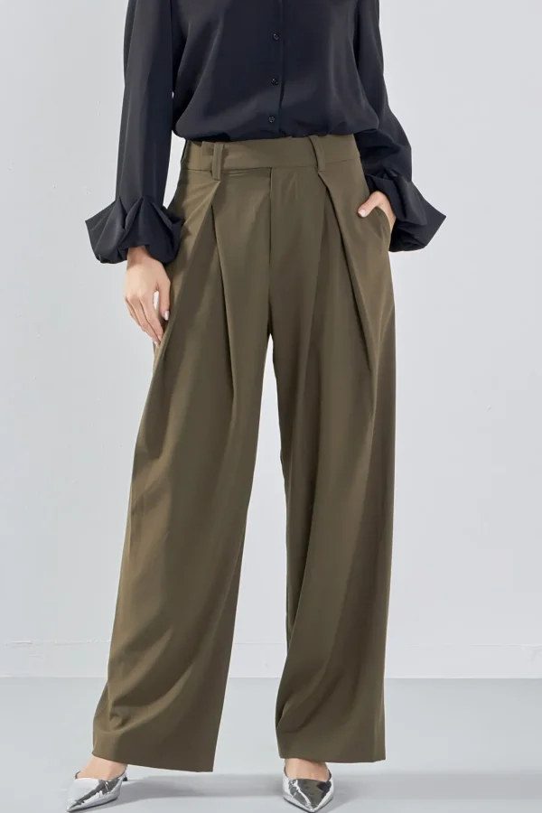 ENDLESS ROSE Pants | Tops*- Front Pleat Wide Trousers