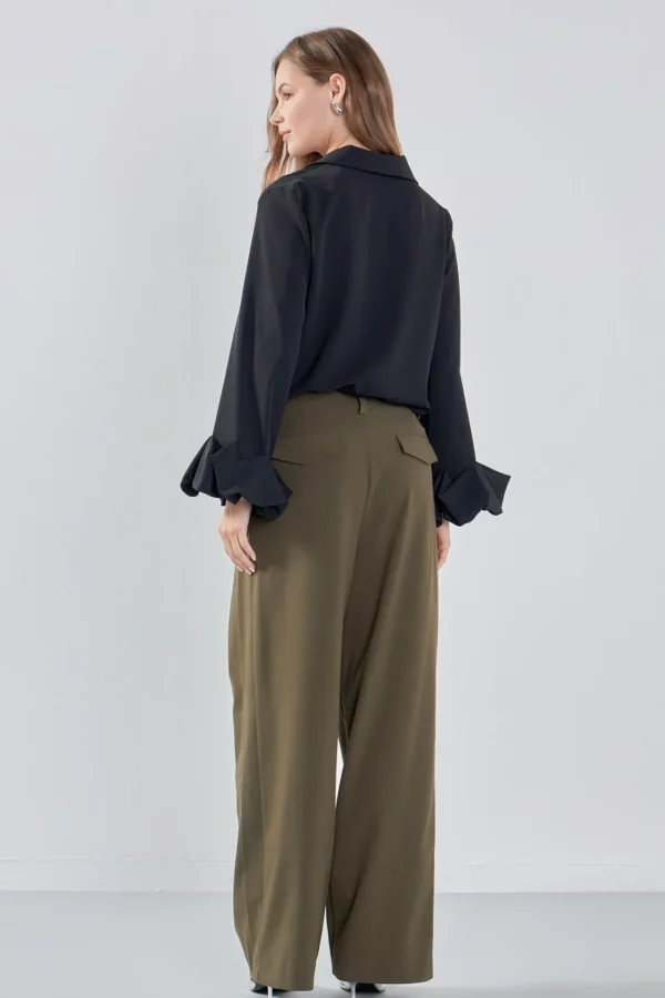 ENDLESS ROSE Pants | Tops*- Front Pleat Wide Trousers