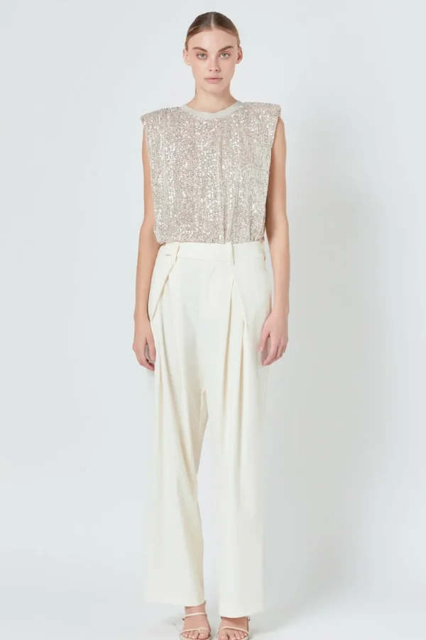 ENDLESS ROSE Pants | Tops*- Front Pleat Wide Trousers