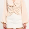 ENDLESS ROSE Shirts & Blouses | Tops*- Front Twist Top CREAM