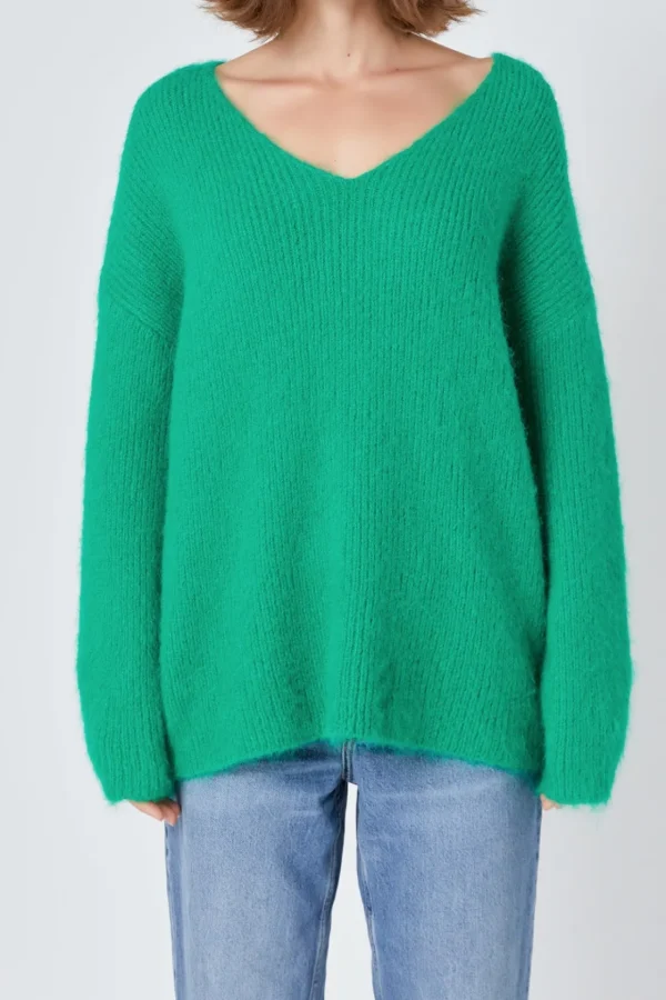 ENDLESS ROSE Sweaters & Knits | Tops*- Furry V Neck Sweater