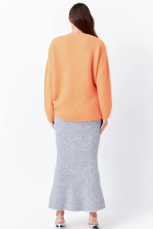 ENDLESS ROSE Sweaters & Knits | Tops*- Furry V Neck Sweater