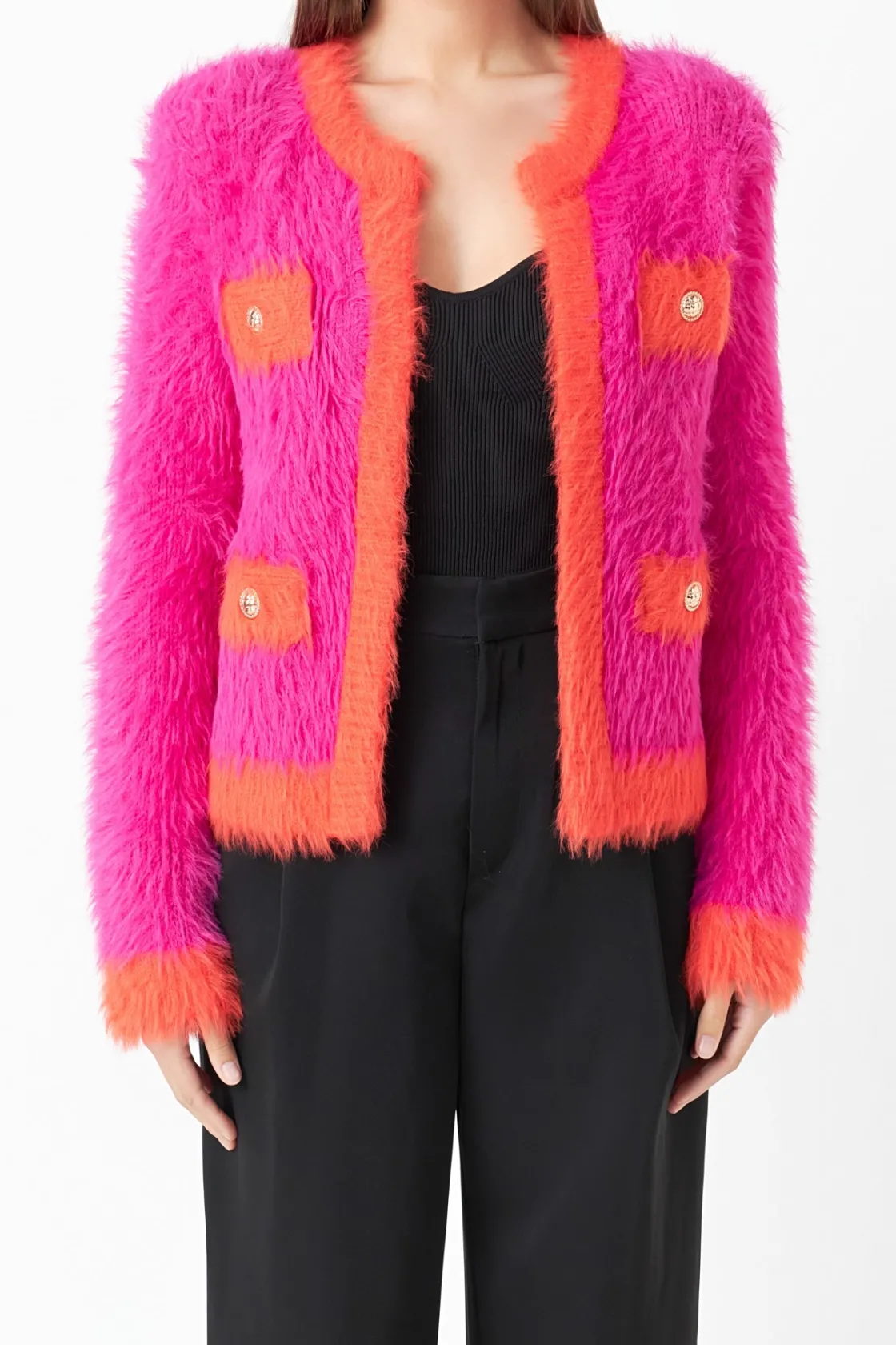 endless_rose__fuzzy_cardi_0.webp ENDLESS ROSE Sweaters & Knits | Cardigans*- Fuzzy Cardigan