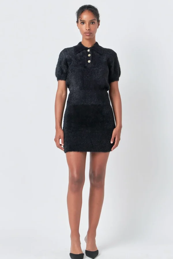 ENDLESS ROSE Sweaters & Knits | Matching Sets*- Fuzzy Mini Skirt