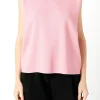 ENDLESS ROSE Sweaters & Knits | Tops*- Glitter Power Shoulder Knit Top PINK