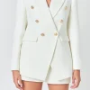 ENDLESS ROSE Matching Sets | Jackets & Coats*- Gold Buttoned Tweed Blazer WHITE