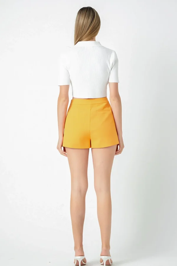ENDLESS ROSE Shorts & Skorts | Tops*- Gold Color Button Detail Shorts