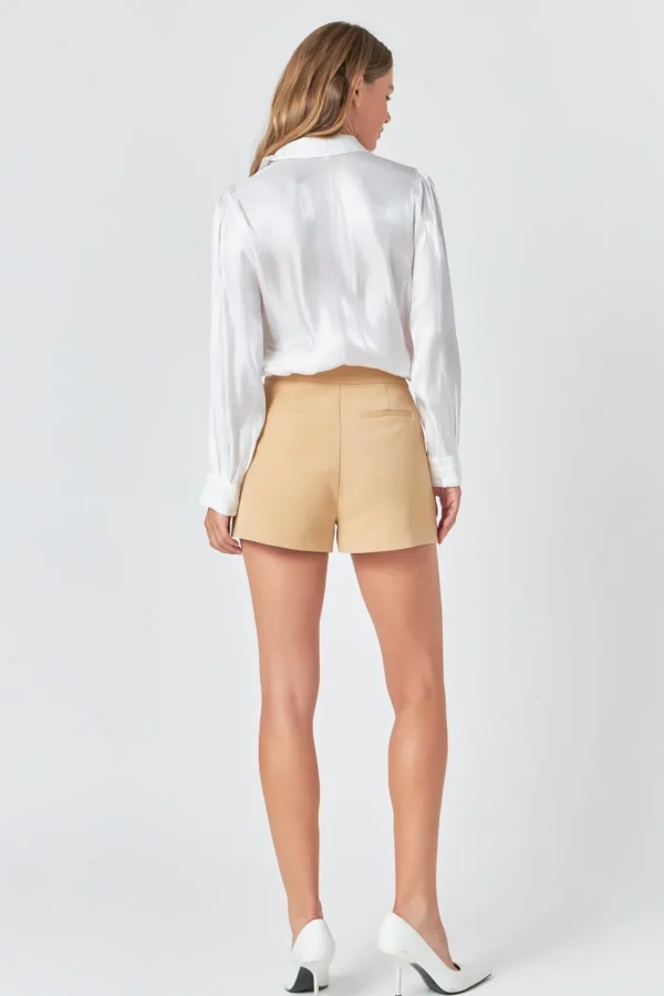 ENDLESS ROSE Shorts & Skorts | Tops*- Gold Color Button Detail Shorts