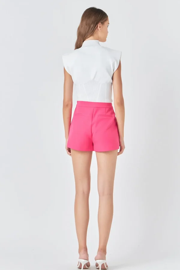 ENDLESS ROSE Shorts & Skorts | Tops*- Gold Color Button Detail Shorts