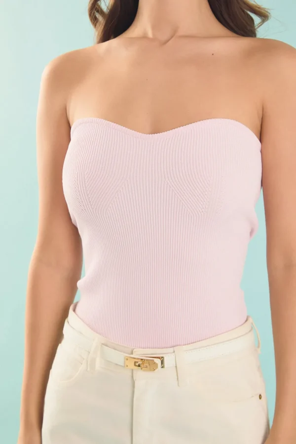 ENDLESS ROSE Tops*- Hana Fitted Knit Tube Top