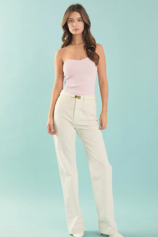 ENDLESS ROSE Tops*- Hana Fitted Knit Tube Top