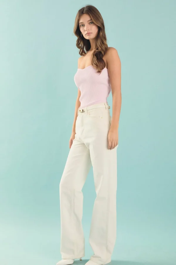 ENDLESS ROSE Tops*- Hana Fitted Knit Tube Top