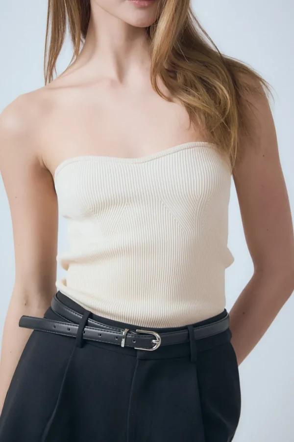 ENDLESS ROSE Tops*- Hana Fitted Knit Tube Top