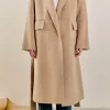 ENDLESS ROSE Blazers | Tops*- Handmade Wool Blend Belted Maxi Blazer Coat BROWN