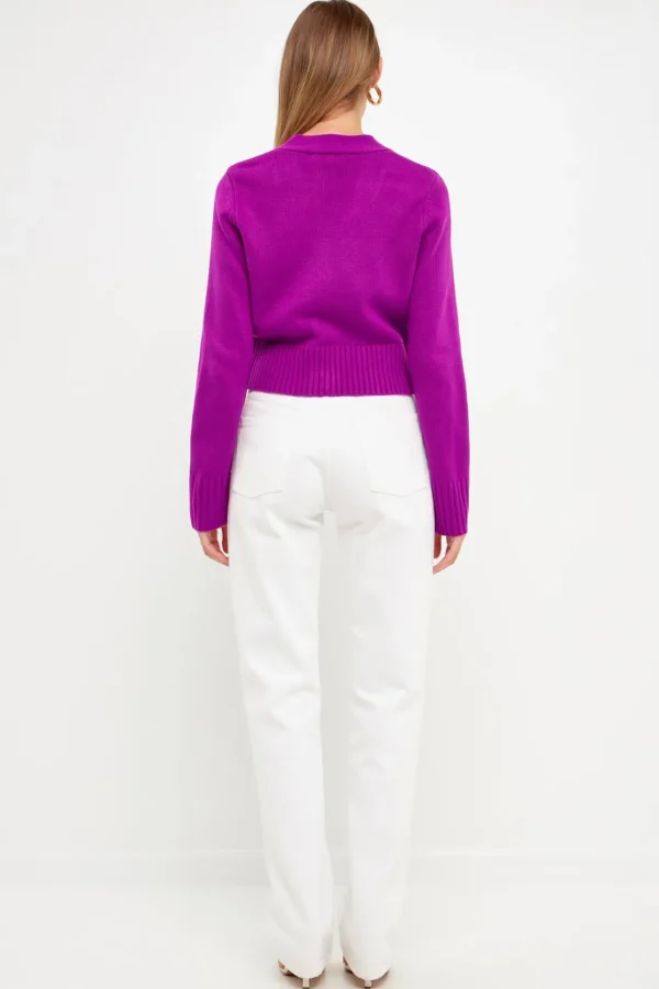 ENDLESS ROSE Sweaters & Knits | Tops*- Heart Button Cardigan