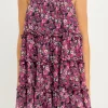 ENDLESS ROSE Floral Dresses | Tops*- High Multi Chiffon Flounce Ruffled Mini Dress FUCHSIAMULTI