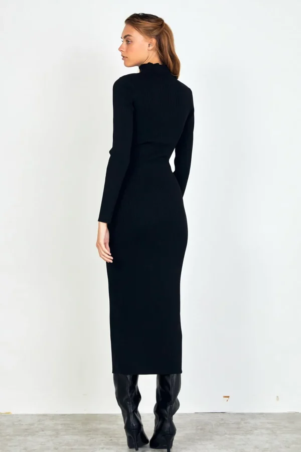 ENDLESS ROSE White Dresses | Tops*- High Neck Maxi Knit Dress