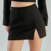 ENDLESS ROSE Matching Sets | Skirts*- High Waisted Tweed Mini Skirt BLACK
