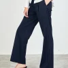 ENDLESS ROSE Matching Sets | Tops*- High Waisted Wide Trousers NAVY