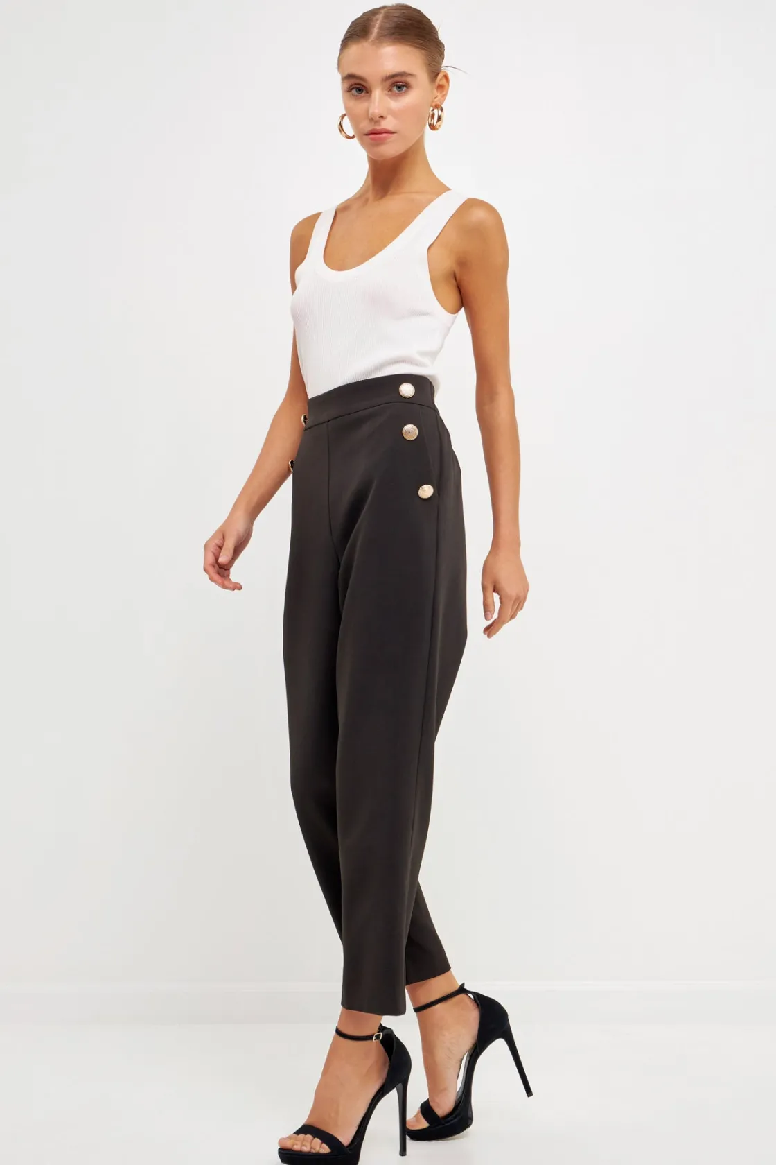 endless_rose__high_waiste_1.webp ENDLESS ROSE Pants | Tops*- High Waisted Buttoned Trousers