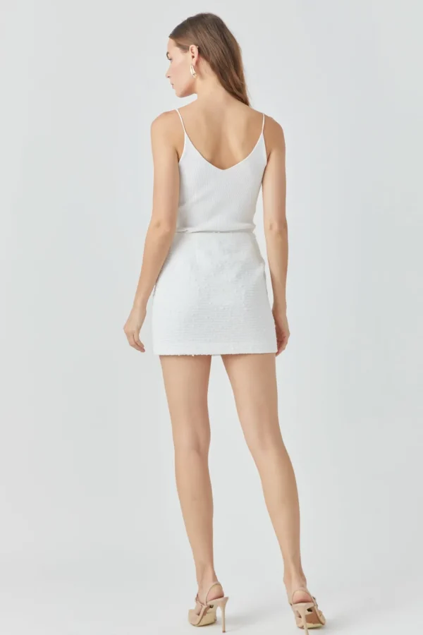 ENDLESS ROSE Skirts | Tops*- High Waisted Tweed Mini Skirt