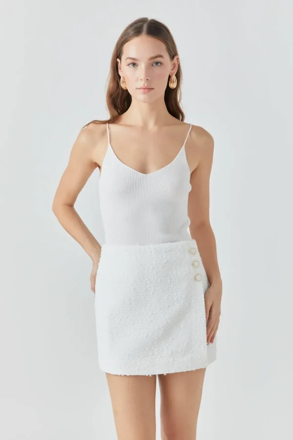 ENDLESS ROSE Skirts | Tops*- High Waisted Tweed Mini Skirt